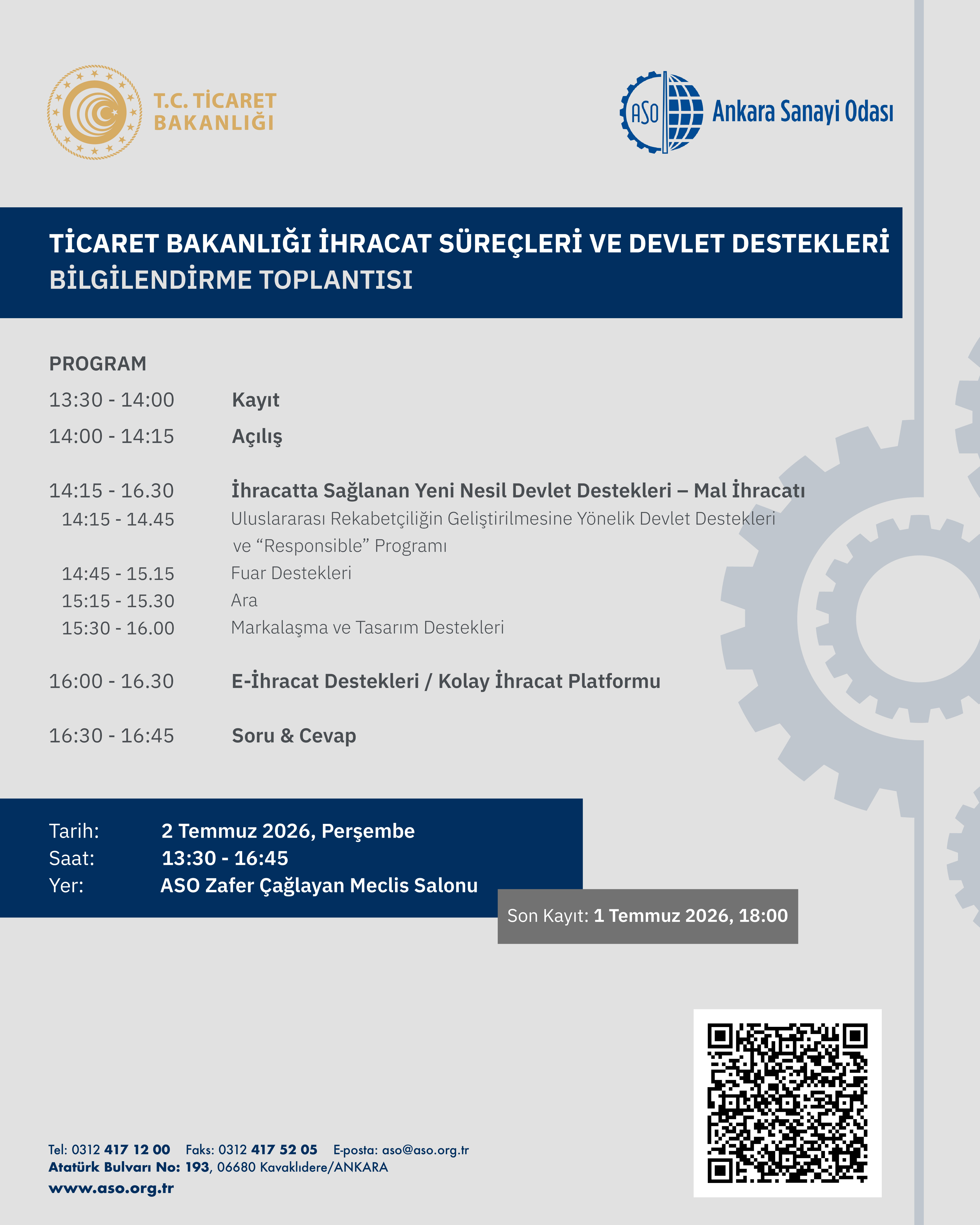 TİCARET BAKANLIĞI İHRACAT SÜREÇLERİ VE DEVLET DESTEKLERİ BİLGİLENDİRME TOPLANTISI